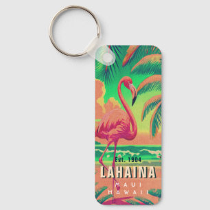 Llavero El recuerdo de Lahaina Maui Hawaii Flamingo de los