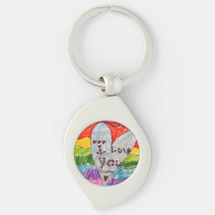 Llavero El regalo de arte de los niños personalizados para