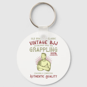 Llavero El retro vintage de BJJ se regodeó con Jiu Jitsu b