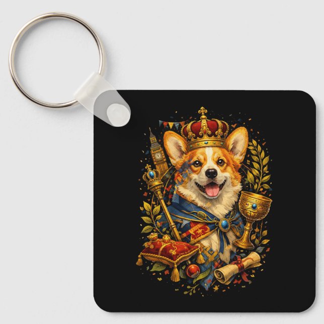 Llavero El Rey Corgi (Anverso)