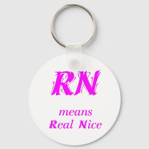 Llavero El RN significa Niza real (el rosa)