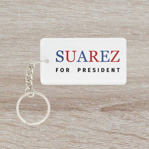 Llavero El Rojo Azul Moderno Francisco Suárez para Preside