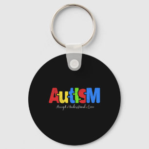 Llavero El rompecabezas del autismo acepta entender el amo