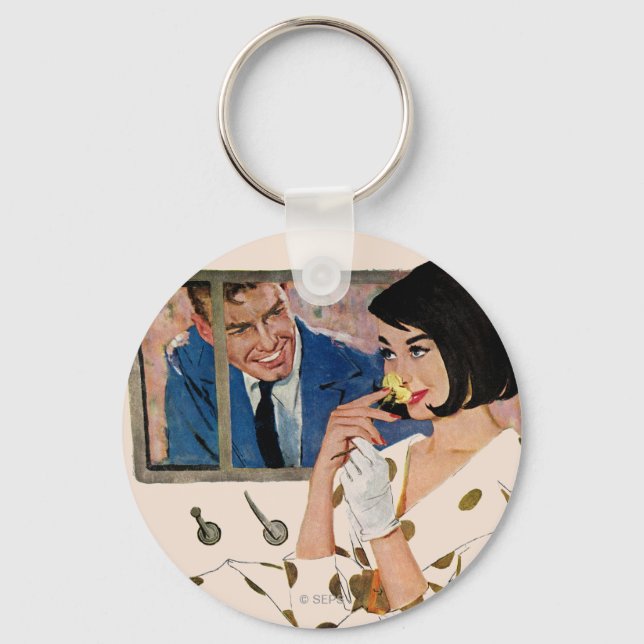 Llavero El Rosa de oro (Anverso)