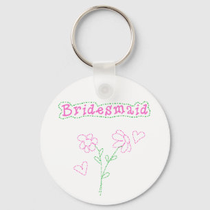 Llavero El rosa florece a la dama de honor