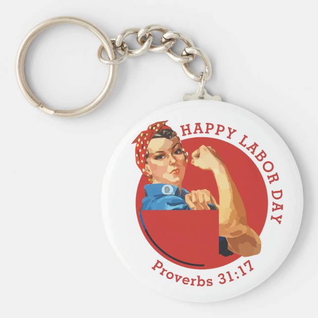 Llavero EL ROSIE rojo clásico del RIVETER (Frente)