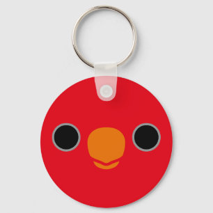 Llavero El rostro de una Loria Roja