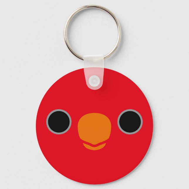 Llavero El rostro de una Loria Roja (Anverso)