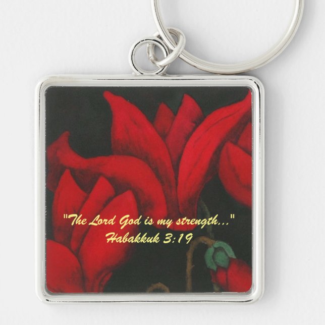 Llavero "El Señor Dios es mi fuerza..." Verdades de la Bib (Frente)