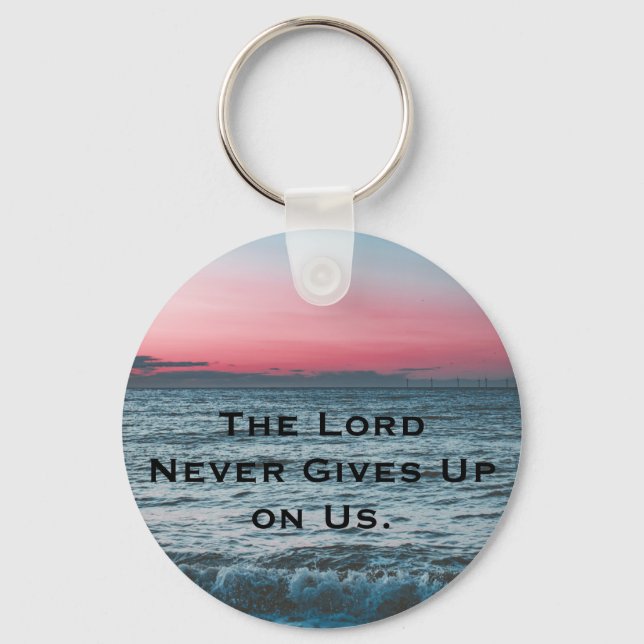 Llavero El Señor nunca se rinde ante nosotros (Anverso)