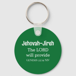Llavero El Señor Proporcionará Verso Biblia Verde Oscuro
