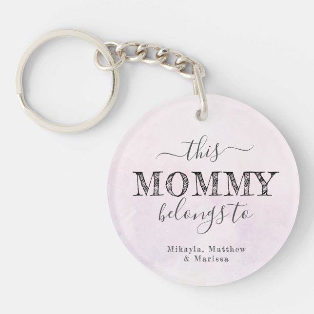 Llavero El simple día personalizado de la madre (Frente)