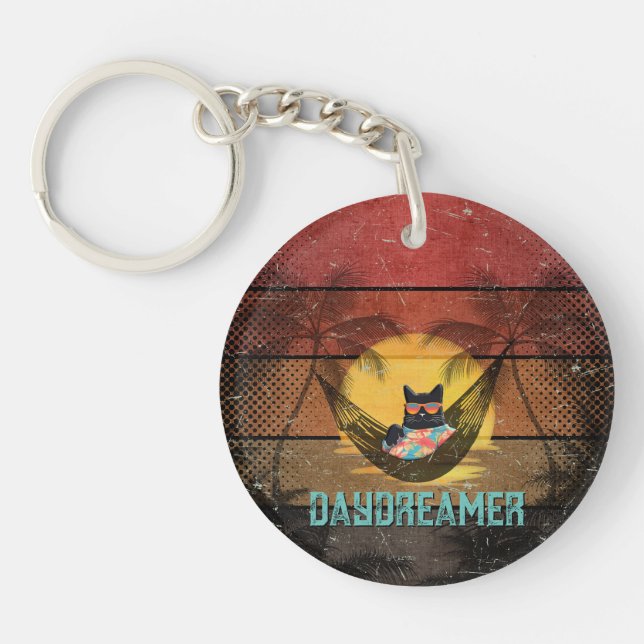 Llavero El sueño de un gato de Guay escapa tropical (Frente)