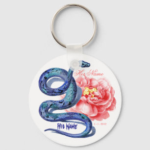 Llavero El suyo su rosa de la serpiente personaliza el