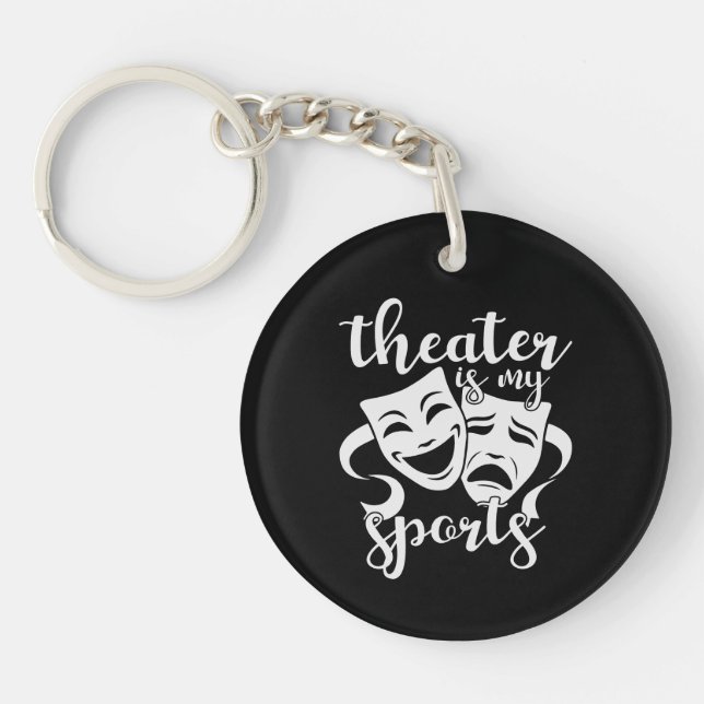 Llavero El teatro es mi deporte" Keychain doble Personaliz (Frente)