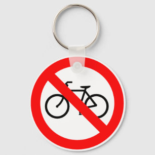 Llavero El tráfico de bicicleta prohibió el Rótulo de l