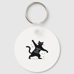 Llavero El trineo o el árbol Spooktacular del gato negro b