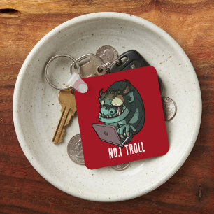 Llavero El Troll número 1 de Internet en portátil Cartoon