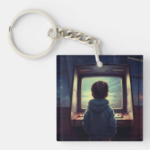 Llavero El último nivel   Un sueño de arcada retro