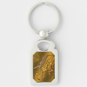 Llavero El unicornio de oro (fondo del oro)
