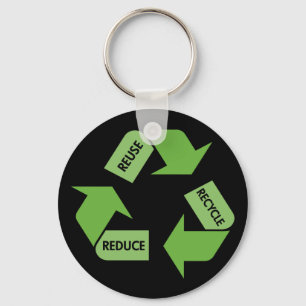 Llavero El verde recicla la reutilización reduce