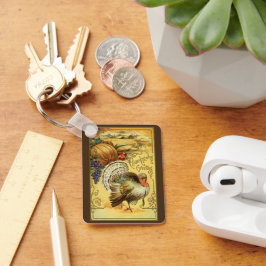 Llavero El viejo saludo de Acción de Gracias con Turquía