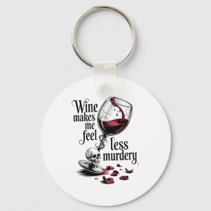 Llavero El vino me hace sentir menos asesino divertido gót