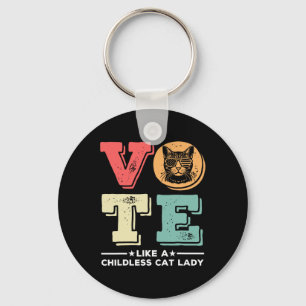 Llavero El voto retro como una dama de un gato sin hijos v