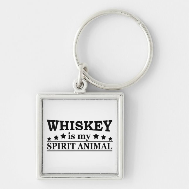 Llavero el whisky es mi animal espiritual (Frente)