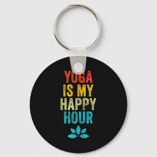 Llavero El Yoga Es Mi Hora Feliz Meme Vintage Divertido Yo