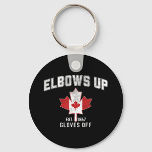 Llavero Elbows Up Est 1867 Canadian Maple Leaf Canada