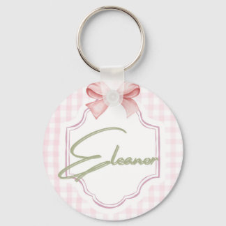 Llavero Eleanor Baby Nursery Gingham Personalizado