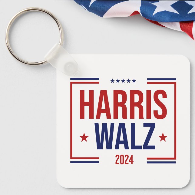 Llavero Elección de Campaña de Harris Walz (Harris Walz Campaign Election Keychain)