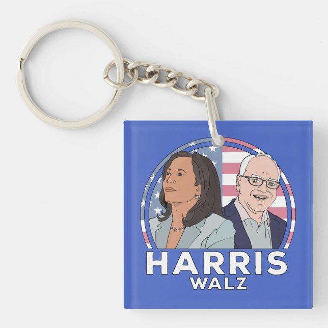 Llavero Elección de Harris Walz (Frente)