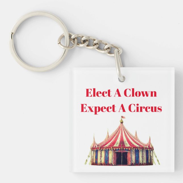 Llavero Elección De Una Cadena Clásica Acrílica De Payaso (Frente)