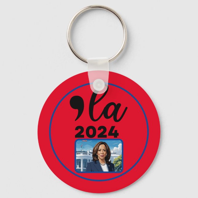 Llavero Elecciones Kamala Harris 2024 gracioso contra Trum (Anverso)