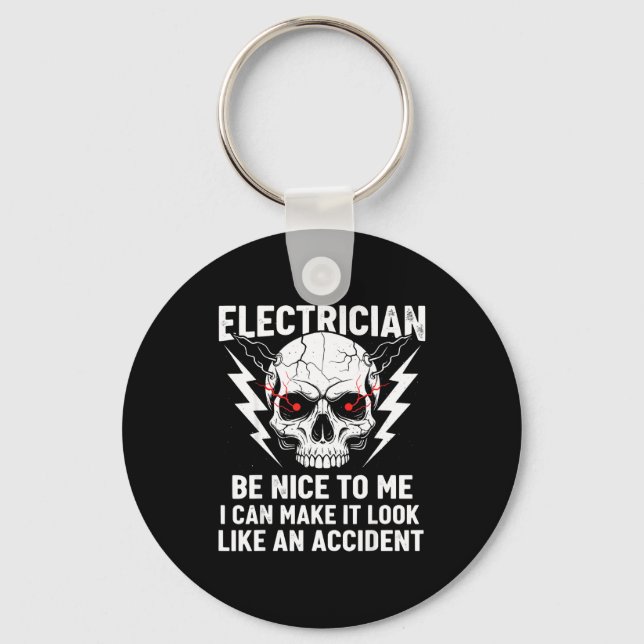 Llavero Electrician Humor Be Nice To Me Funny Electrician  (Anverso)