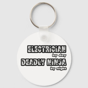Llavero Electricista De Día... Ninja Mortal De Noche