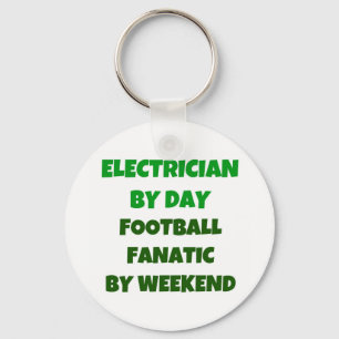 Llavero Electricista del fanático del fútbol del día po