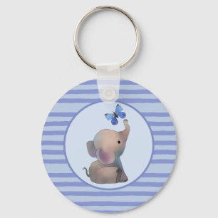Llavero Elefant mit Schmetterling