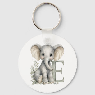 Llavero Elefante alfabeto de animales bebés en acuarela li