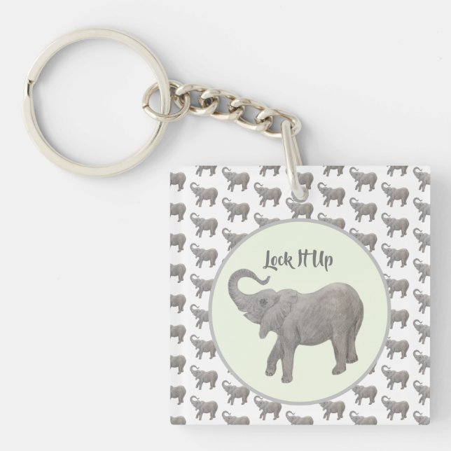 Llavero Elefante Bebé Doble Cara (Frente)