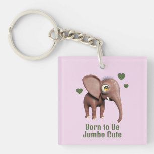 Llavero Elefante bebé lindo personalizado nacido para ser