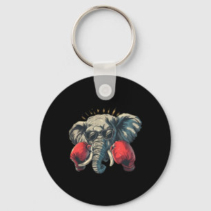 Llavero Elefante boxeando con guantes de boxeo Kickboxing