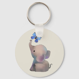 Llavero Elefante con mariposa