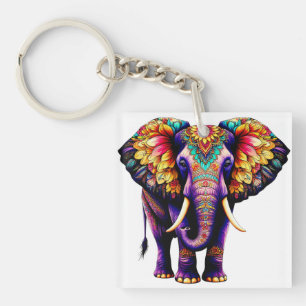 Llavero Elefante de Dibujos Animados Decorativo