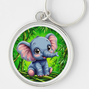 Llavero Elefante de dibujos animados lindo