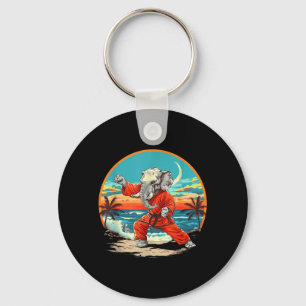 Llavero Elefante de Karate Jiu-Jitsu Mma Taekwondo Animal