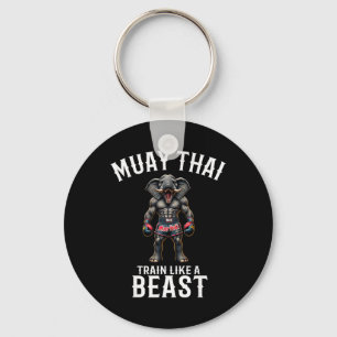 Llavero Elefante divertido de Muay Thai: kickboxing y elef