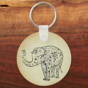 Llavero Elefante Estampado